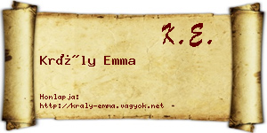 Krály Emma névjegykártya