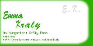 emma kraly business card